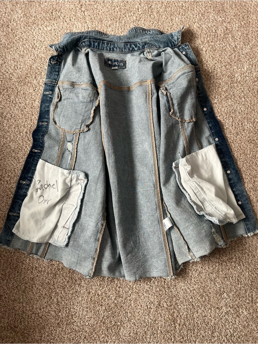 Maurices Light Blue Distressed Denim Jacket - Picture 3 of 4